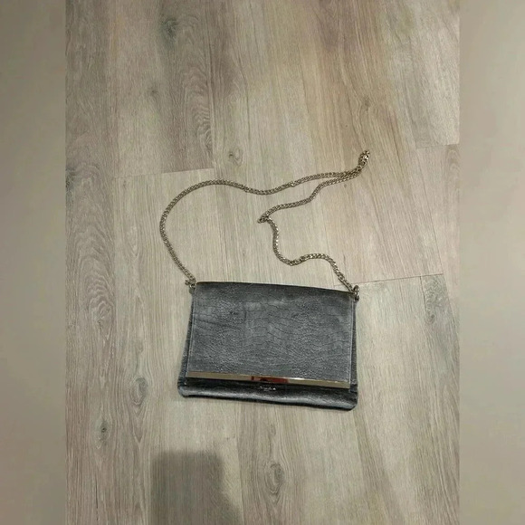 DUNE LONDON Gray Velvet Crossbody Bag - Picture 3 of 7